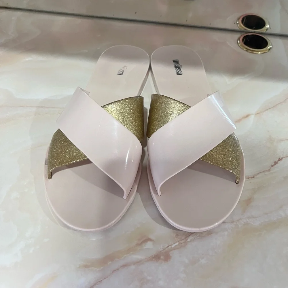 Melissa Gold and blush Sandals